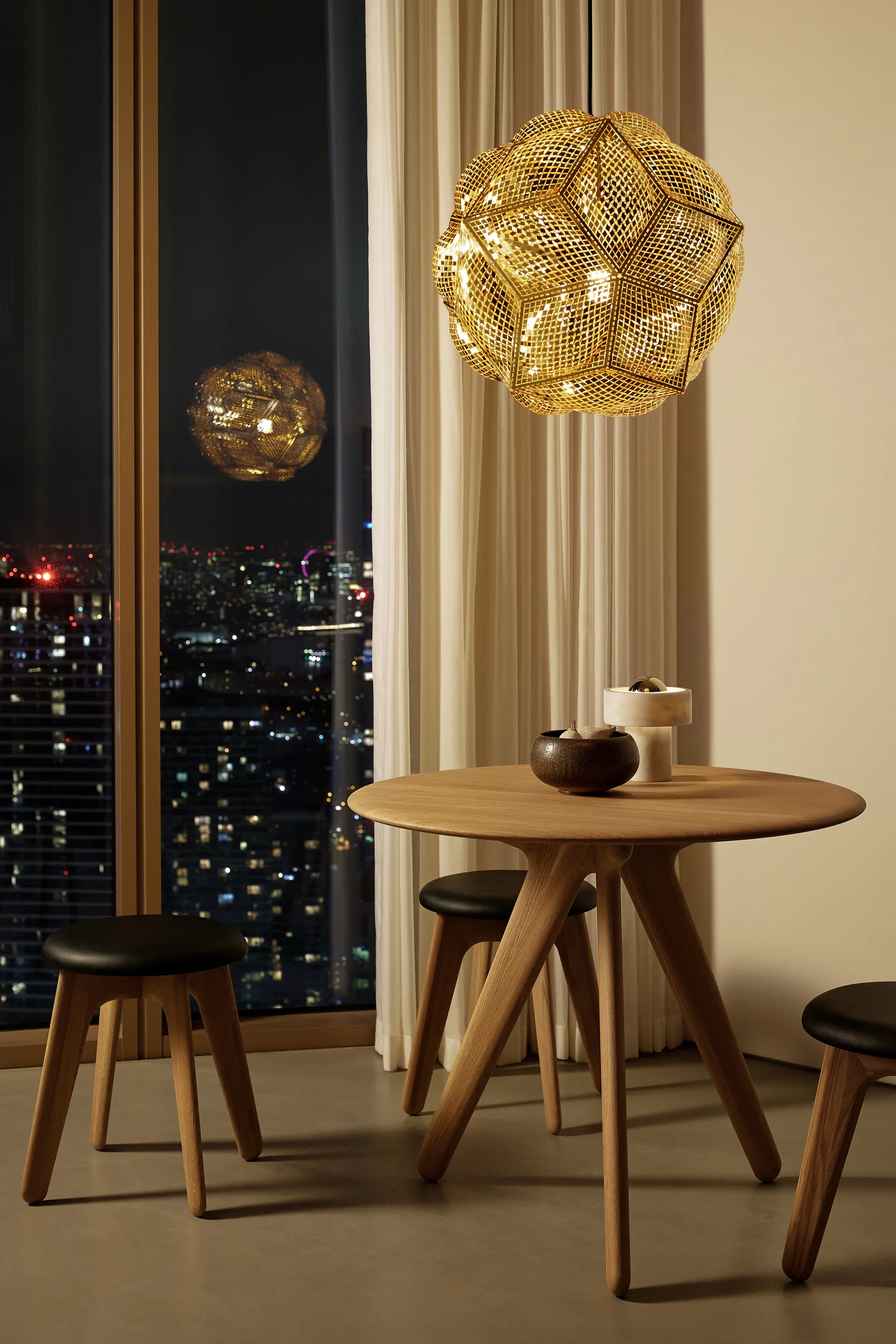 Lámpara de techo Puff Pendant Ø45 cm, Latón Tom Dixon