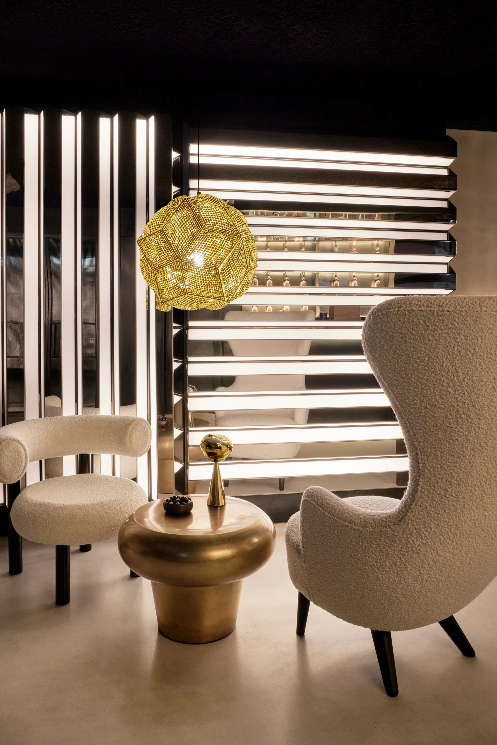 Lámpara de techo Puff Pendant Ø45 cm, Latón Tom Dixon