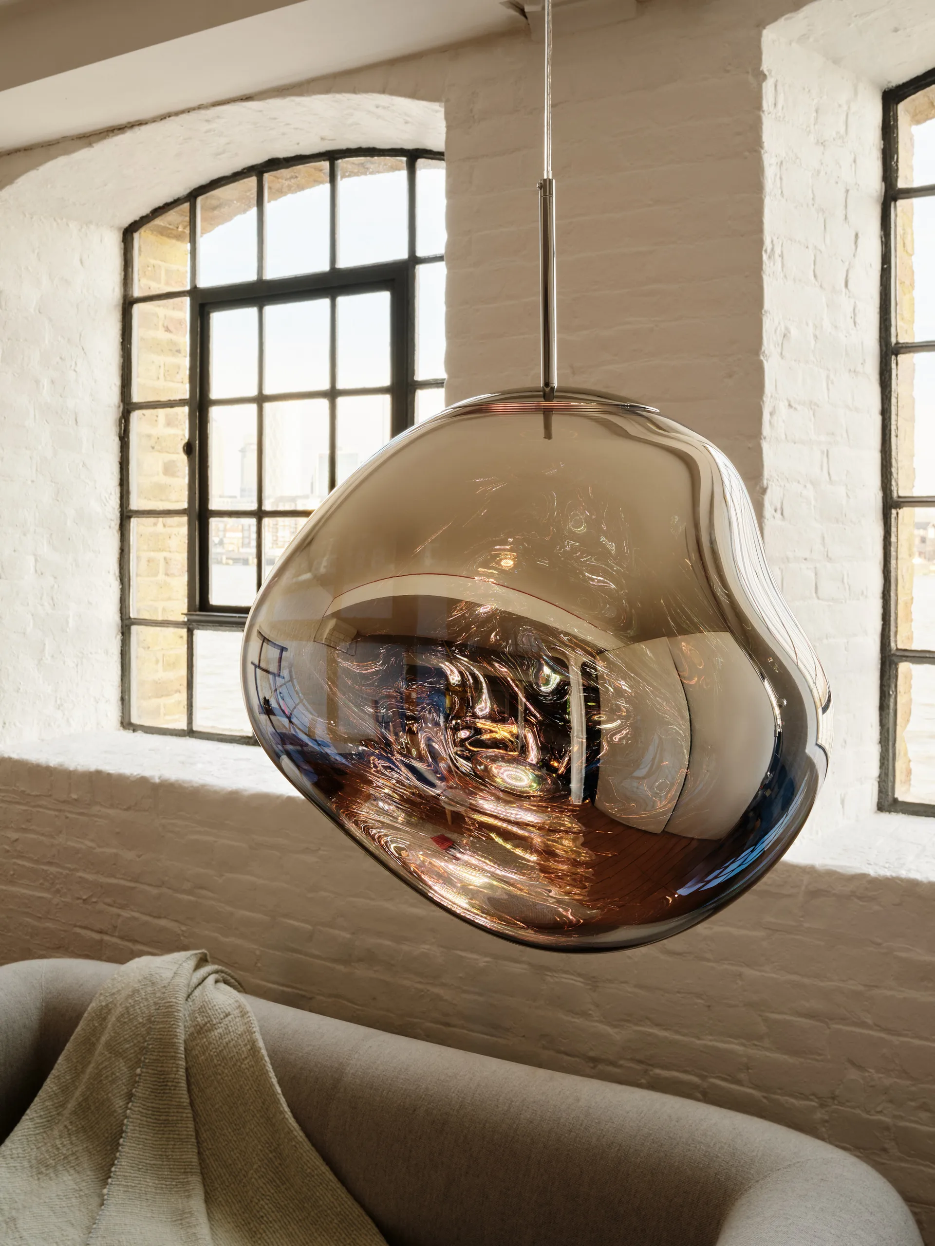 Manta Thread 140x180 cm, Azul y blanco Tom Dixon