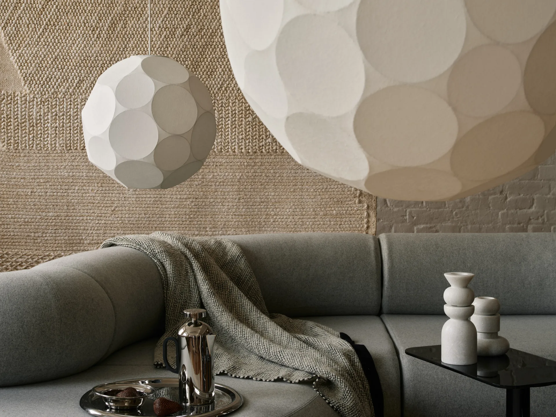 Manta Thread 140x180 cm, Negro y blanco Tom Dixon