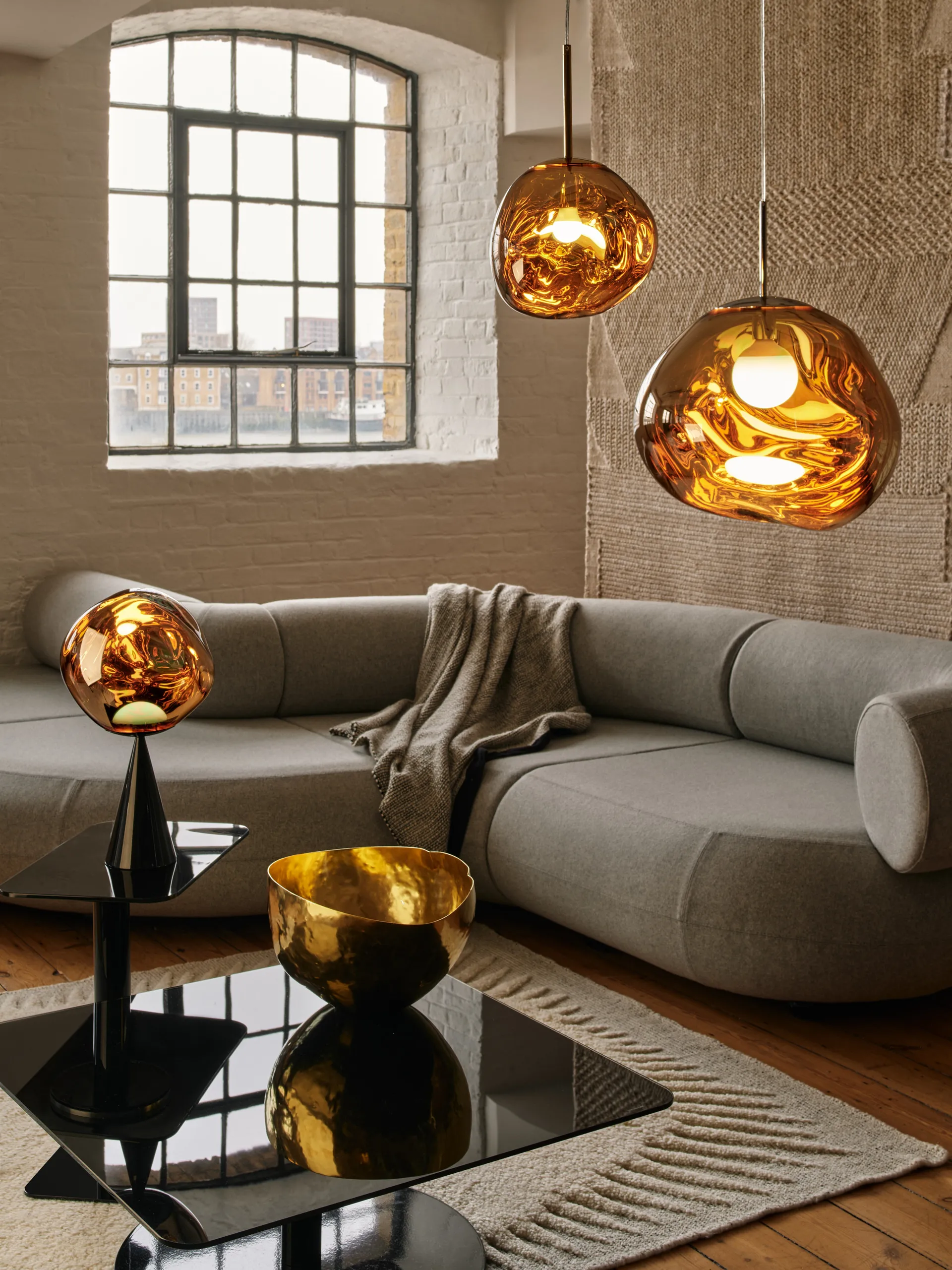 Manta Thread 140x180 cm, Negro y blanco Tom Dixon