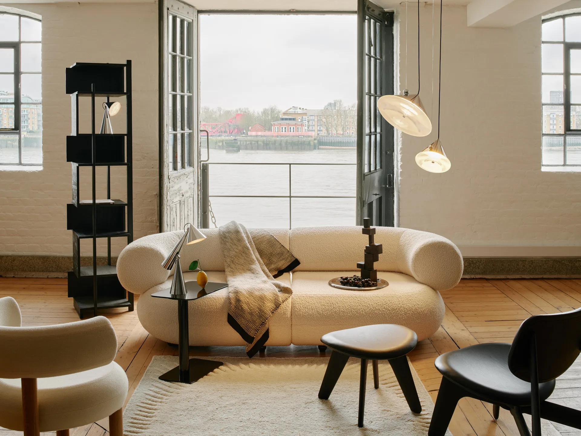 Manta Thread 140x180 cm, Negro y blanco Tom Dixon