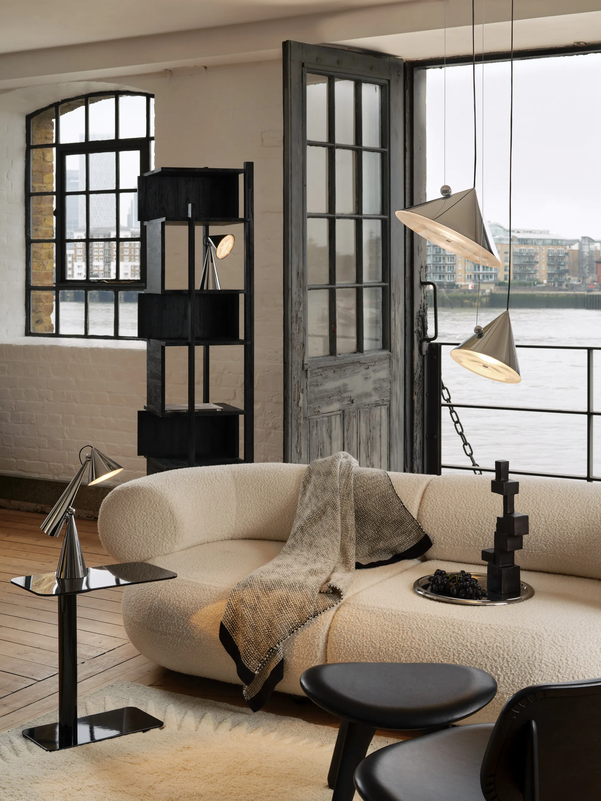 Manta Thread 140x180 cm, Negro y blanco Tom Dixon
