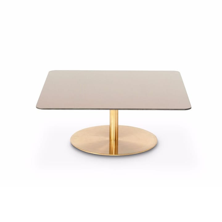 Mesa de centro Flash 80x80 cm - Soporte de cobre y latón - Tom Dixon