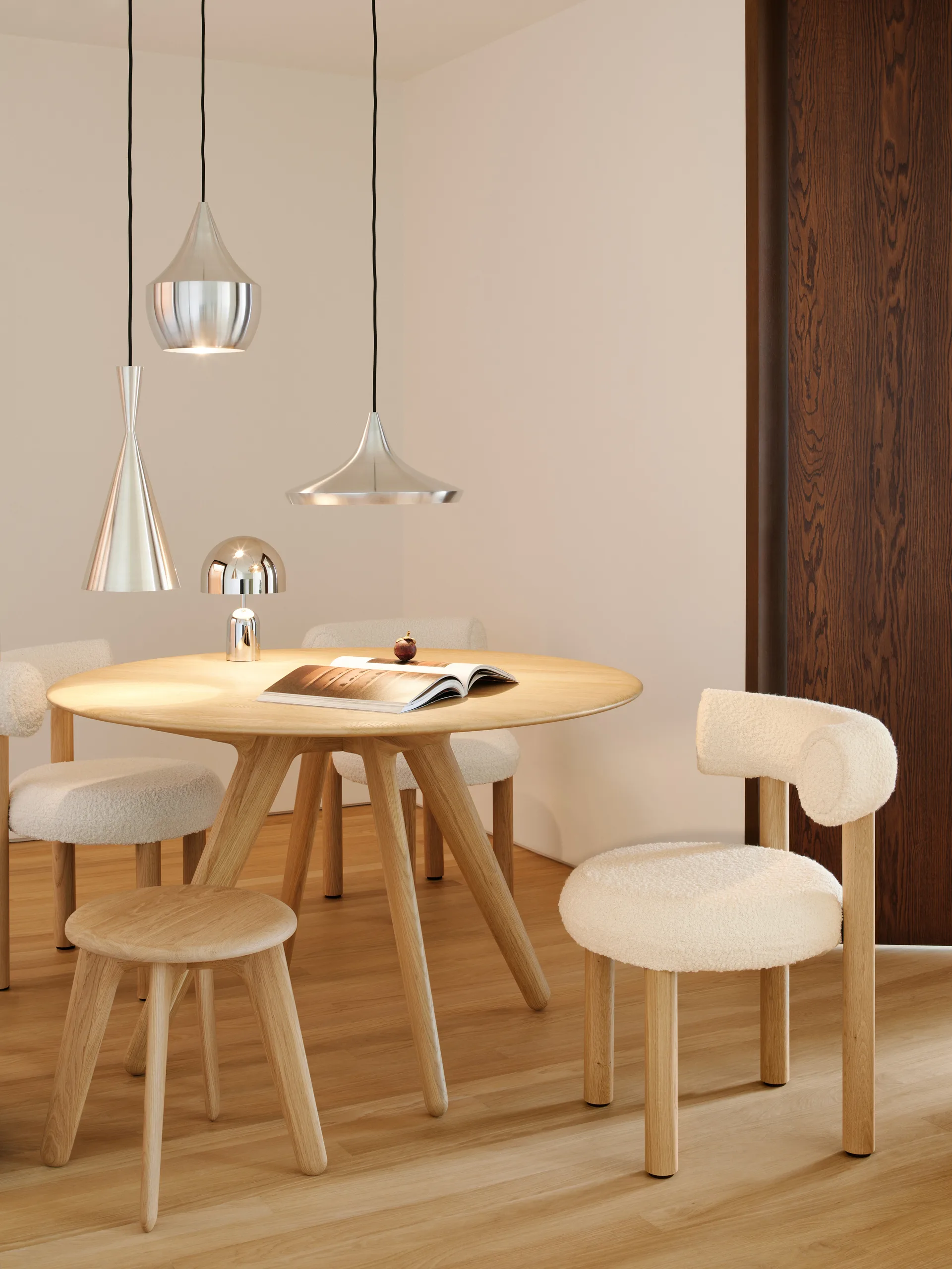 Mesa redonda Slab grande Ø120 cm, Natural Tom Dixon
