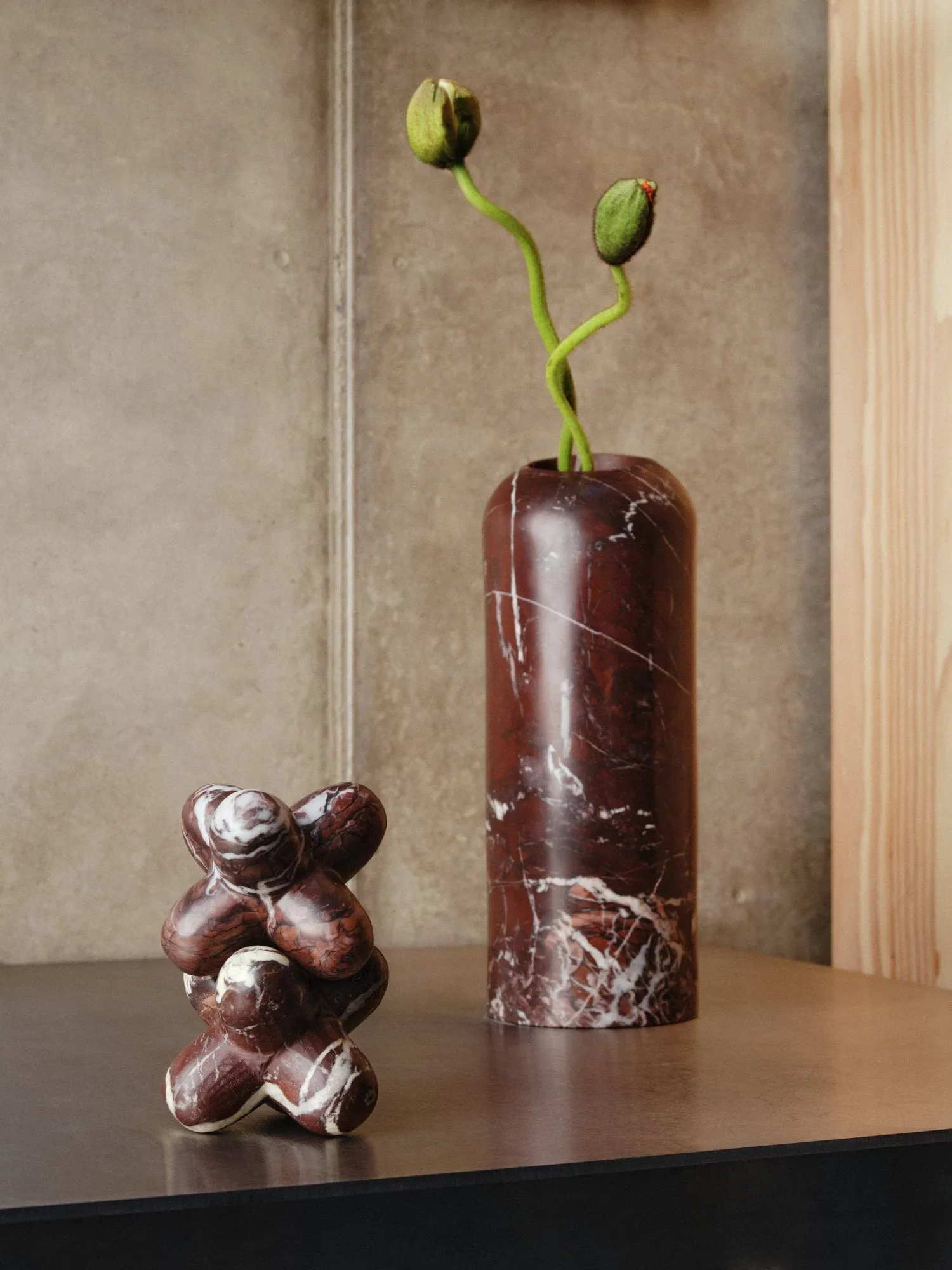 Objeto decorativo Jack, Flamingo marble, 10x8,5 cm Tom Dixon