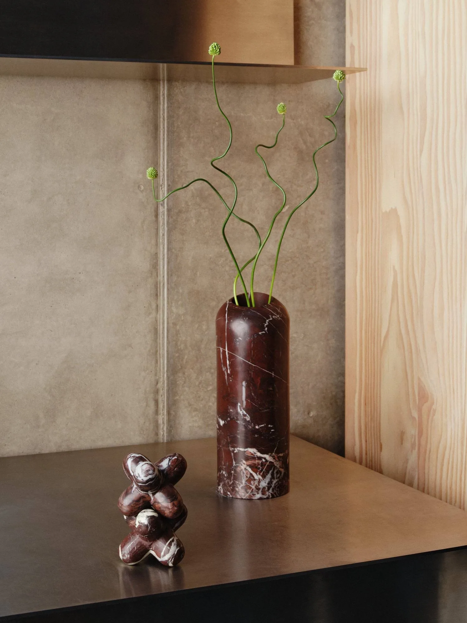 Objeto decorativo Jack, Flamingo marble, 10x8,5 cm Tom Dixon