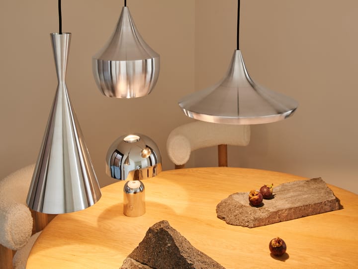 Pantalla de lámpara Beat Unbeaten fat Ø24 cm, Aluminio Tom Dixon