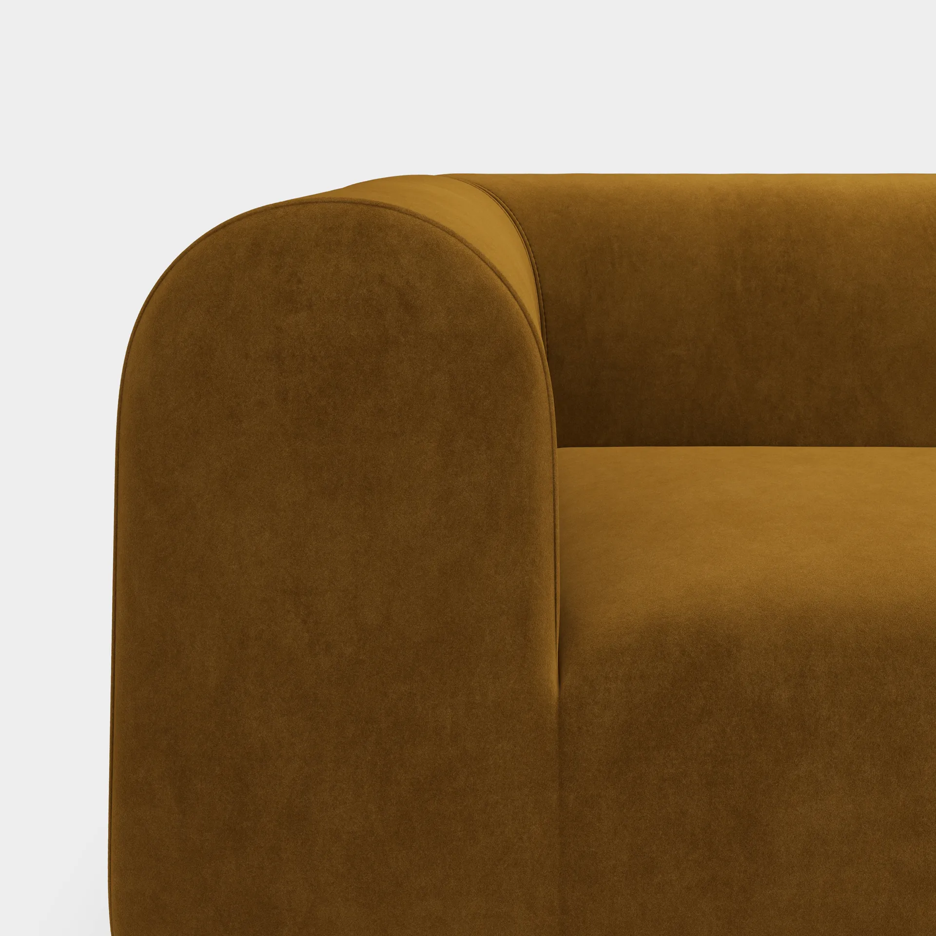 Plump sofá modular, Gold royal velvet, 3 plazas Tom Dixon