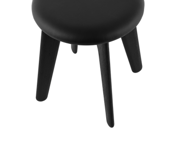 Puf Slab 45x55 cm - Fresno negro-piel negra - Tom Dixon