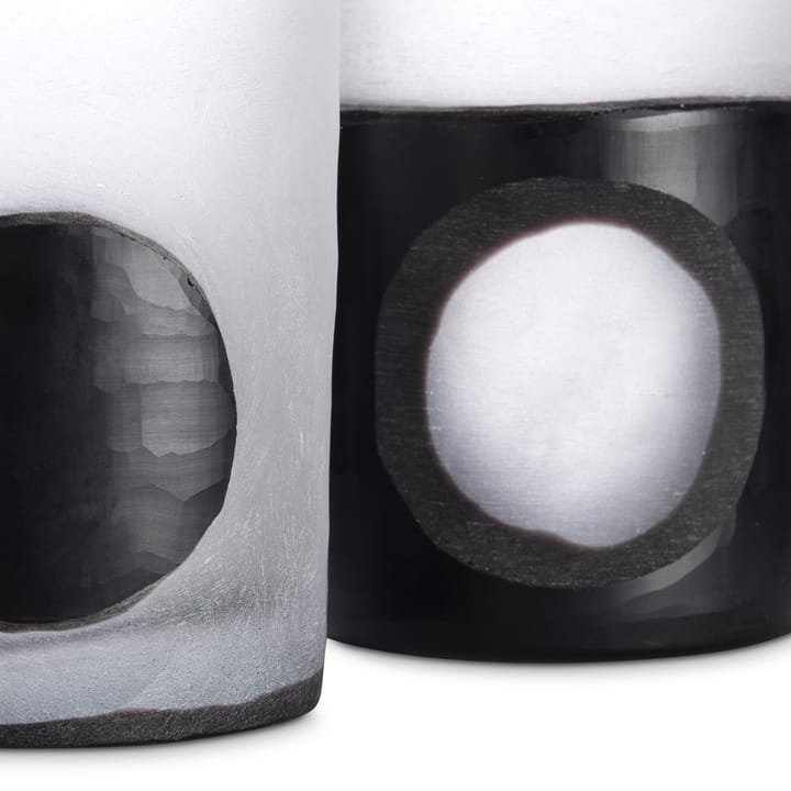 Set de 2 jarrones Carved Stem - negro - Tom Dixon