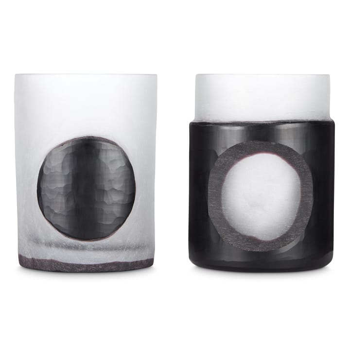 Set de 2 jarrones Carved Stem - negro - Tom Dixon