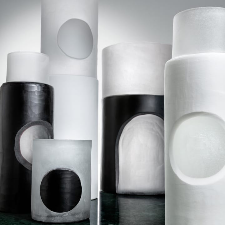 Set de 2 jarrones Carved Stem - negro - Tom Dixon
