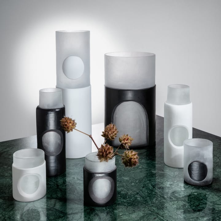 Set de 2 jarrones Carved Stem - negro - Tom Dixon