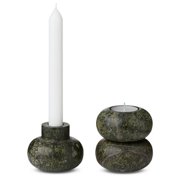 Set de 3 portavelas Rock Tealights - verde - Tom Dixon