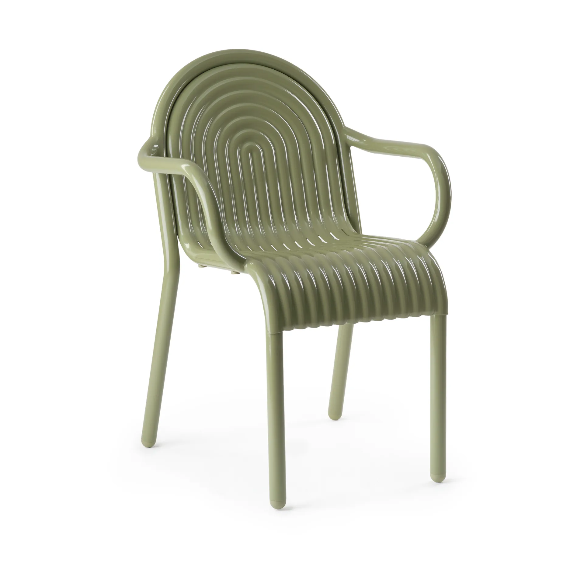 Silla con brazos Groove, Musgo Tom Dixon