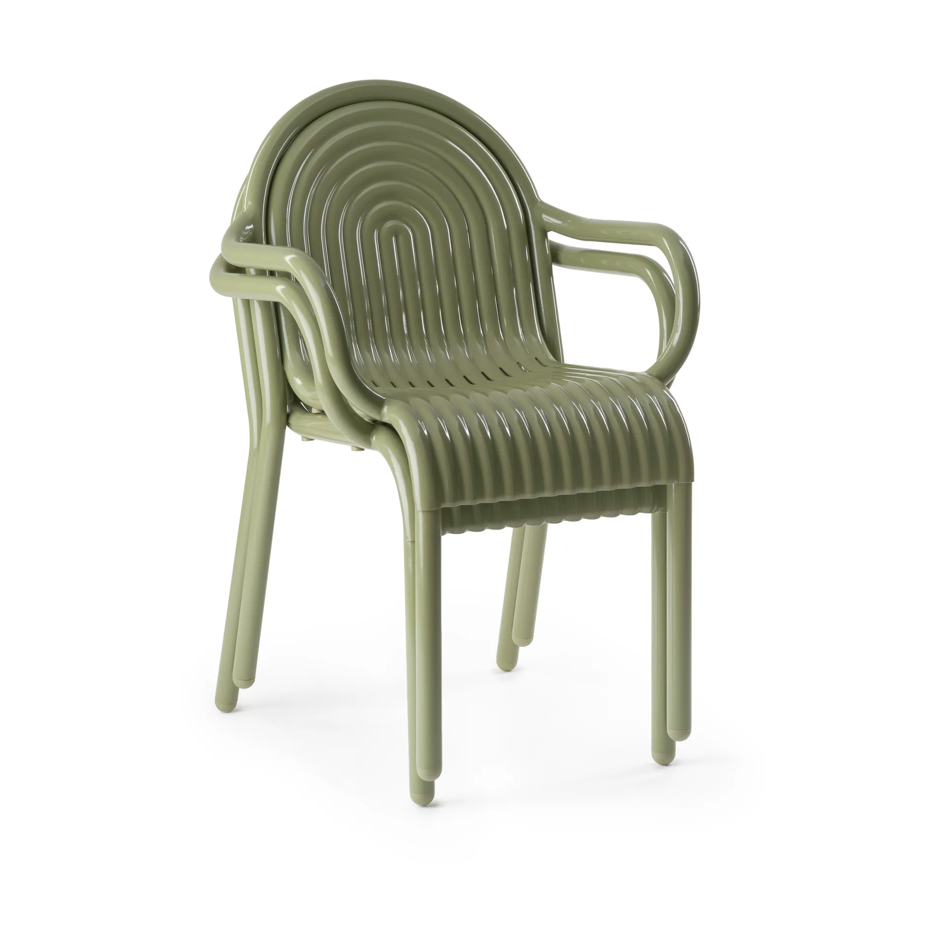 Silla con brazos Groove, Musgo Tom Dixon