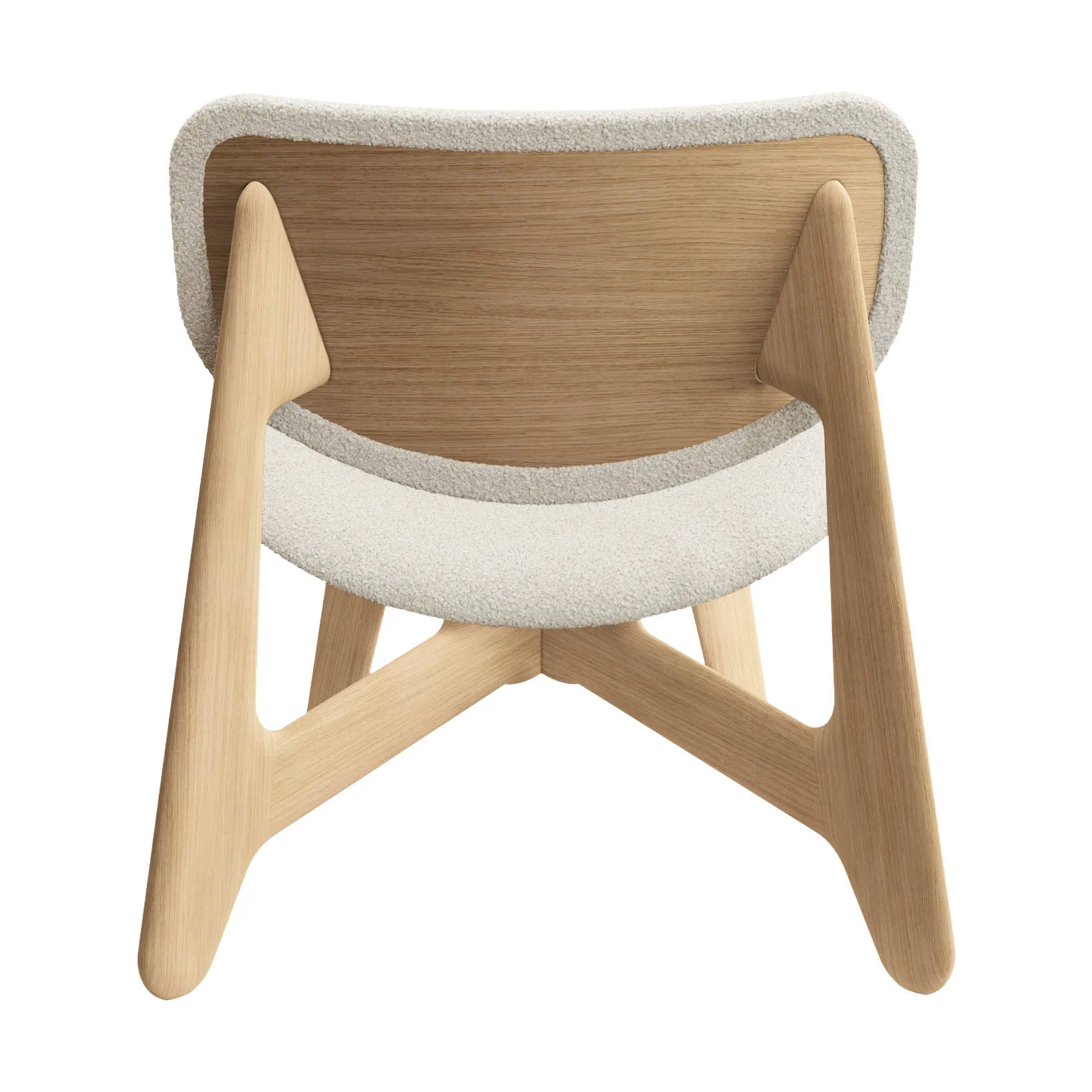 Sillón lounge Slab con asiento tapizado, Roble natural cepillado-Elle 0200 CMHR Natural Tom Dixon