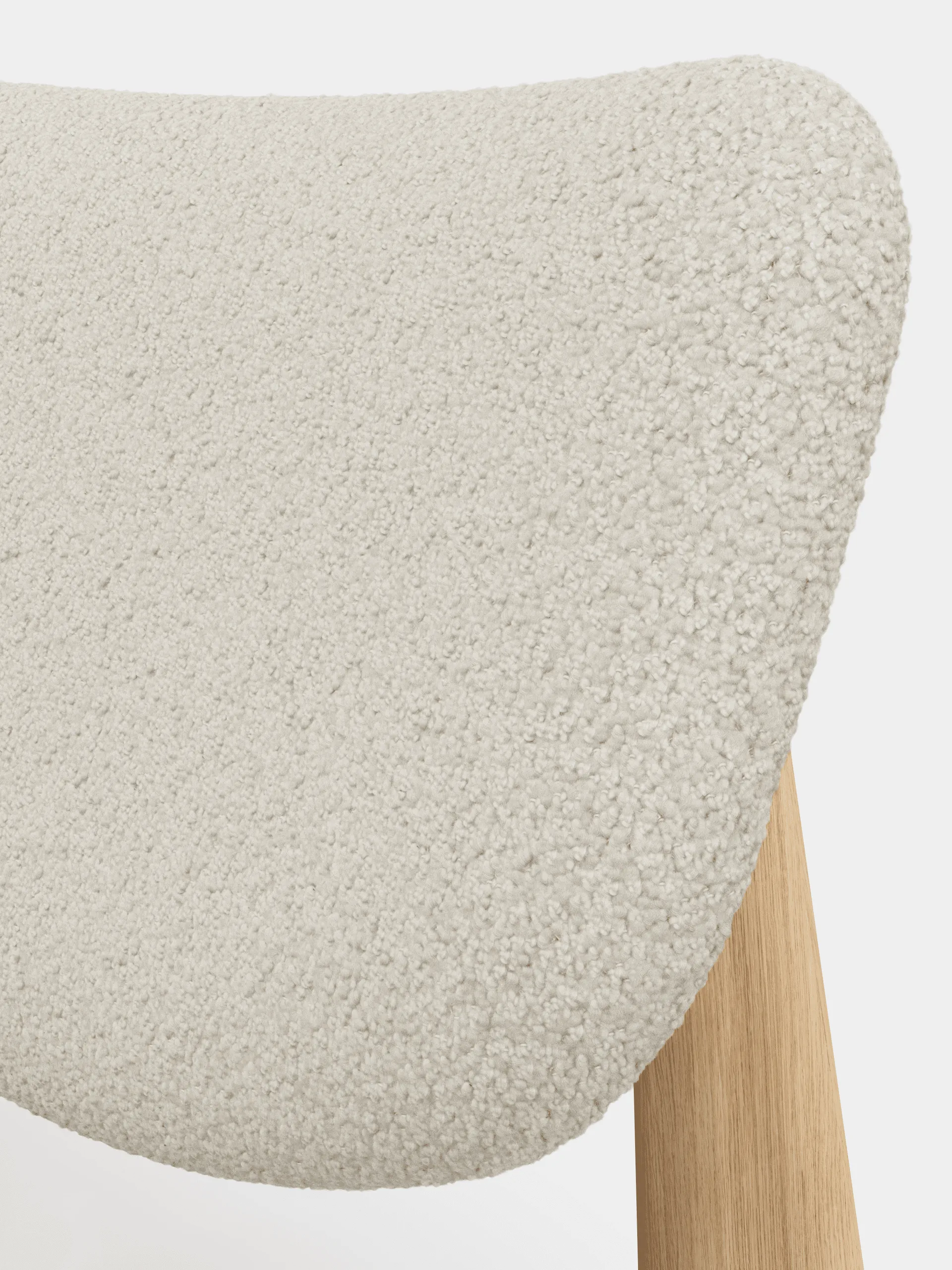 Sillón lounge Slab con asiento tapizado, Roble natural cepillado-Elle 0200 CMHR Natural Tom Dixon