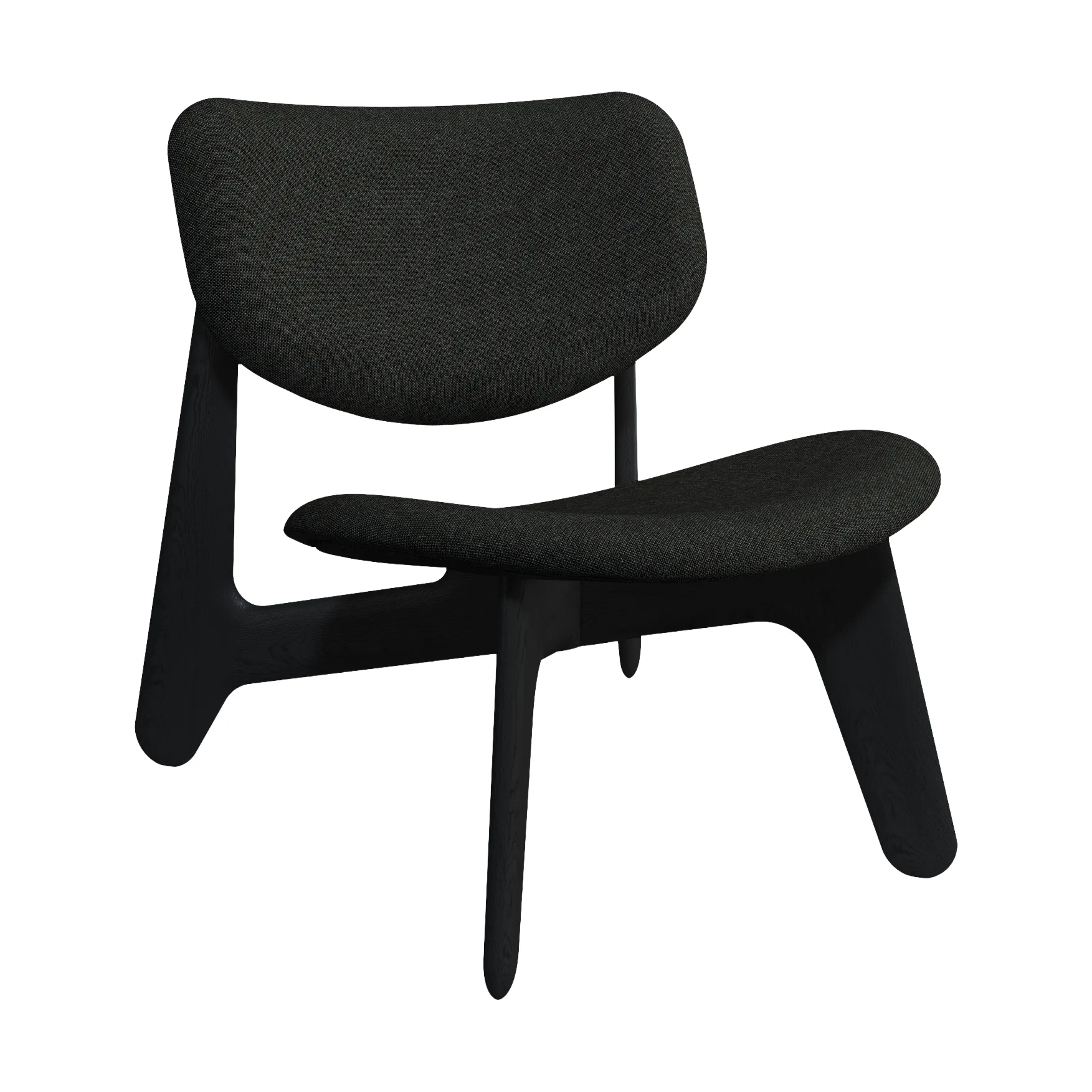 Sillón lounge Slab con asiento tapizado, Roble natural cepillado-Hallingdal 0180 CMHR Tom Dixon
