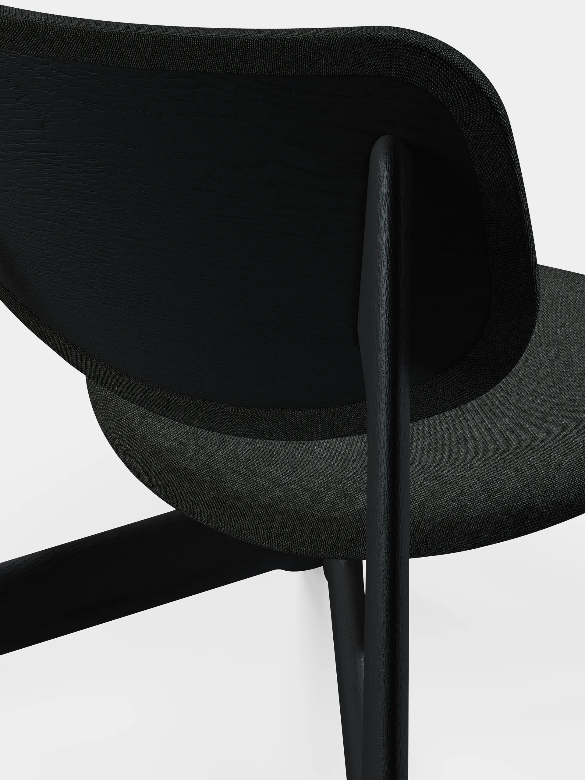 Sillón lounge Slab con asiento tapizado, Roble natural cepillado-Hallingdal 0180 CMHR Tom Dixon