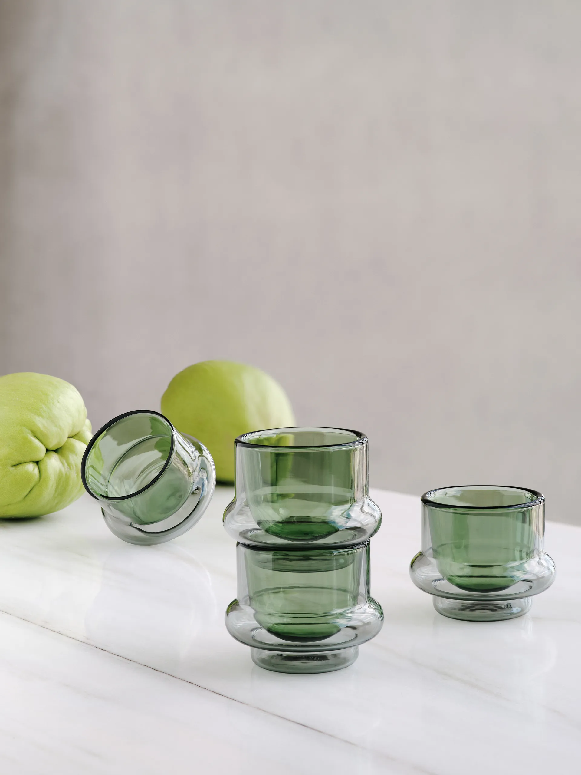 Taza de espresso Bump 5 cl pack de 4, Verde Tom Dixon