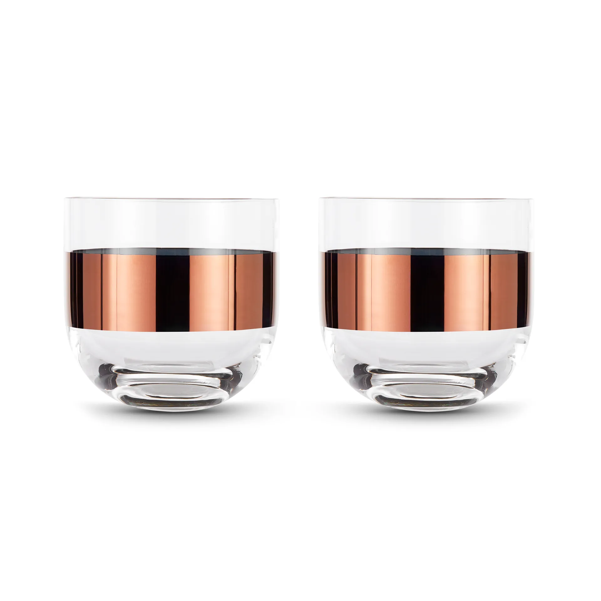 Vaso de whisky Tank 30 cl pack de 2, Transparente-cobre Tom Dixon