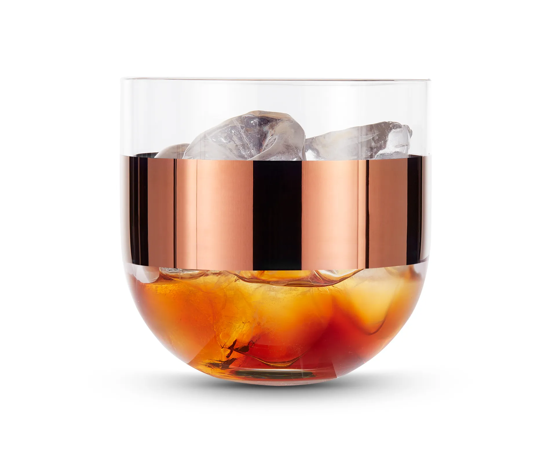 Vaso de whisky Tank 30 cl pack de 2, Transparente-cobre Tom Dixon