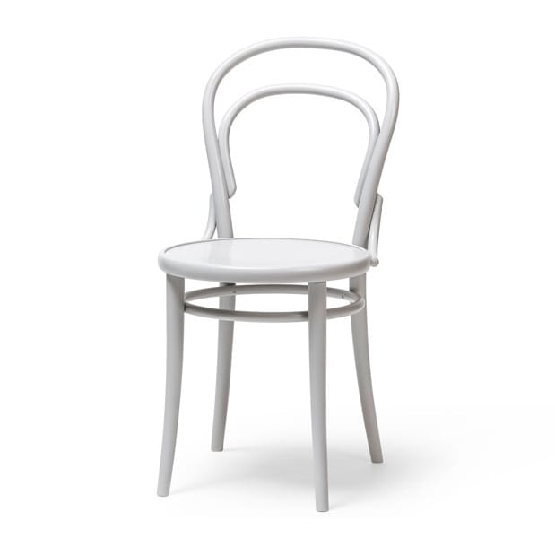 Silla Ton no.14, Barniz blanco B20-asiento chapa New Fanér TON