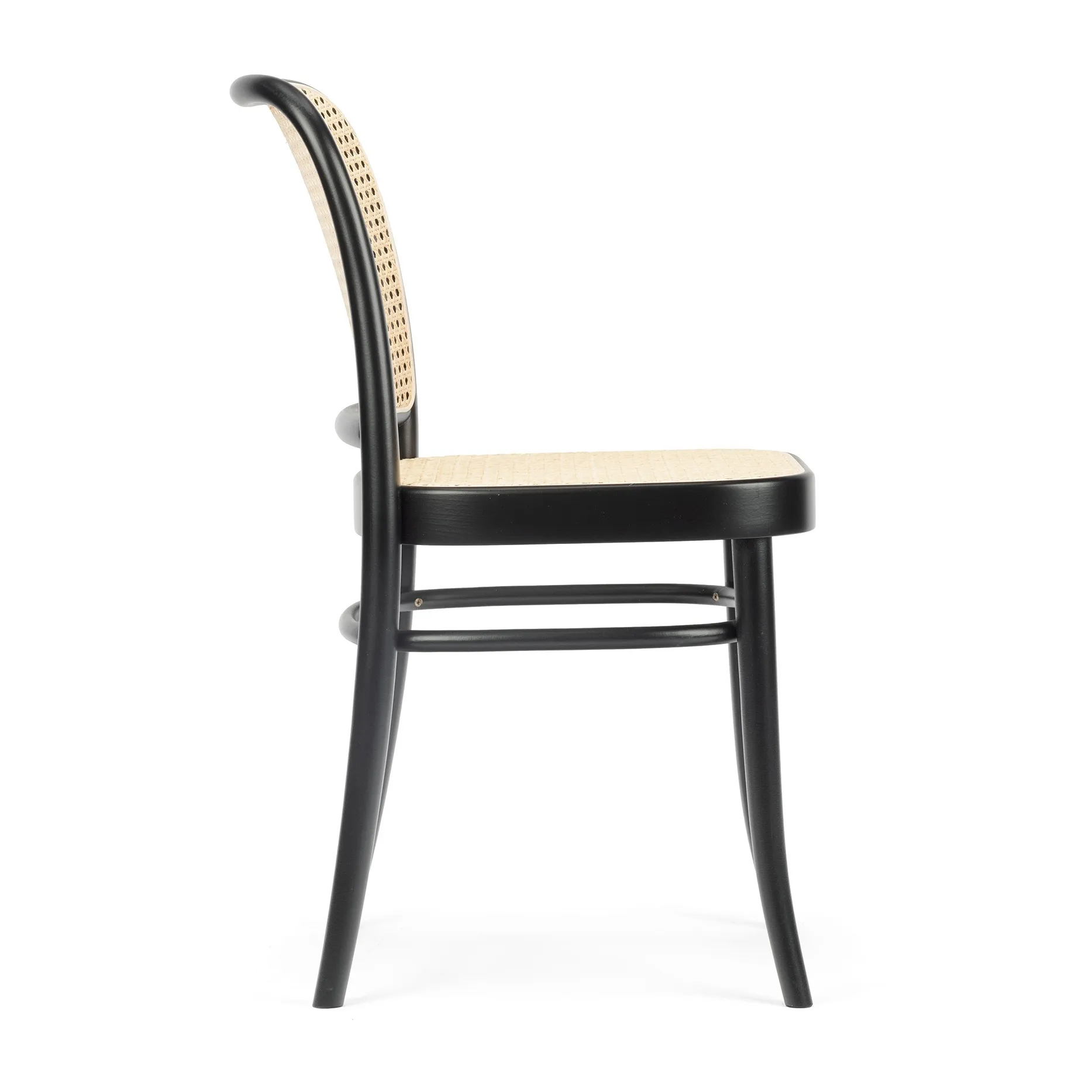 Silla Ton no.811 ratán, Barniz negro B123-asiento ratán New Rotting TON