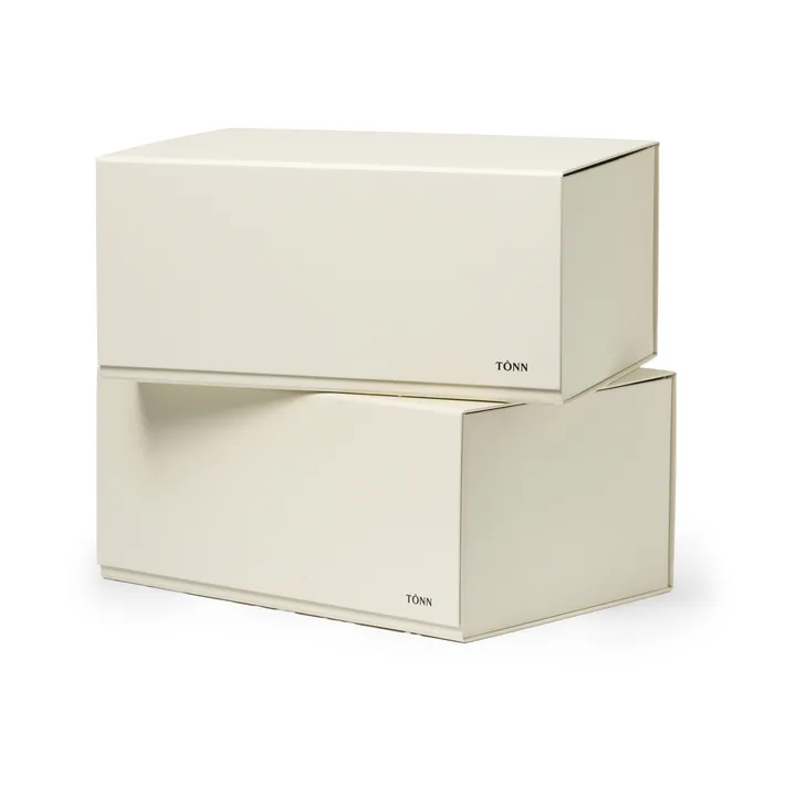 Caja de almacenamiento Pac box - Off-white, medium 30x13,5x22 cm, 2-pack - TÔNN furniture