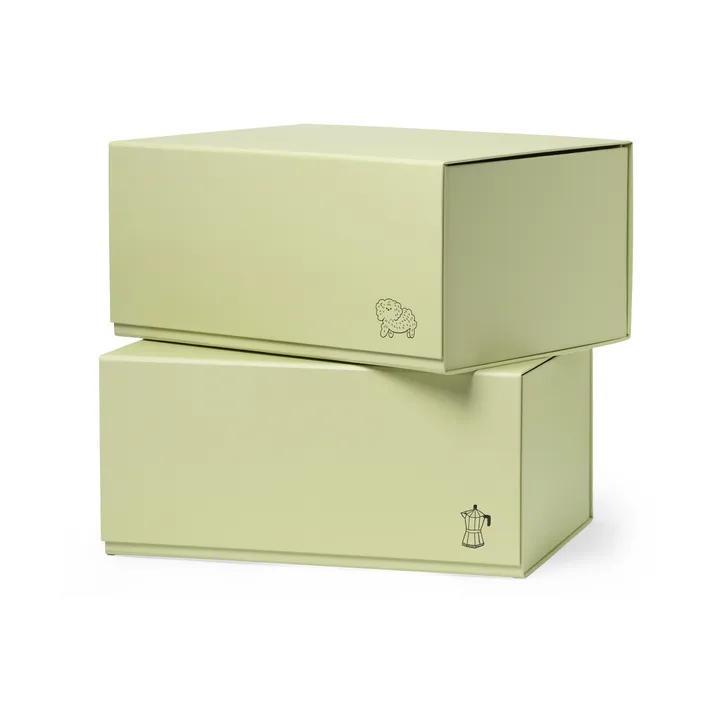 Caja de almacenamiento Pac box - TÔNN x MAJASBOK Elderflower green, 2-pack - TÔNN furniture