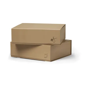 Caja de almacenamiento Pac box - TÔNN x MAJASBOK Mocca, 32,5 × 10,5 × 30 cm, 2-pack - TÔNN furniture