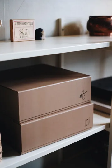 Caja de almacenamiento Pac box - TÔNN x MAJASBOK Mocca, 32,5 × 10,5 × 30 cm, 2-pack - TÔNN furniture