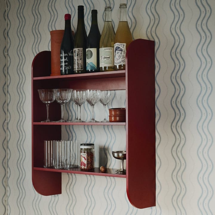 Estantería de pared Strapats 62x73,6 cm, Burgundy TÔNN furniture