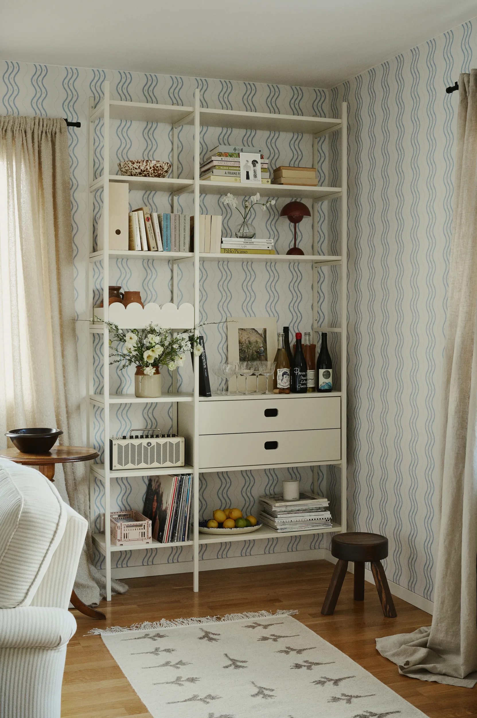 Librería Portal 123 cm - Off-white,  TÔNN furniture