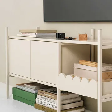 Mueble para TV Portal 123 cm - Off-white - TÔNN furniture