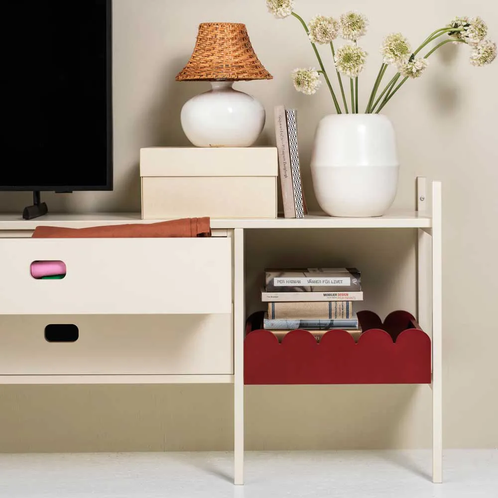 Mueble para TV Portal 201 cm - Off-white,  TÔNN furniture