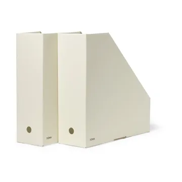 Organizador de documentos Pia - Off-white, 10×31×30 cm, 2-pack - TÔNN furniture