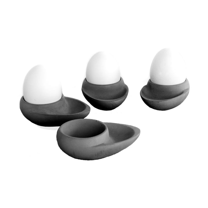 Set de 4 hueveras Tove Adman, hormigón, set de 4 Tove Adman