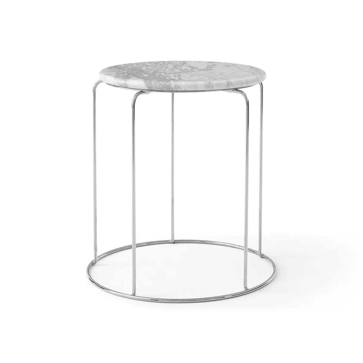 Balda superior Wire Stool VP11 Ø38 cm, Bianco Carrara mármol &Tradition