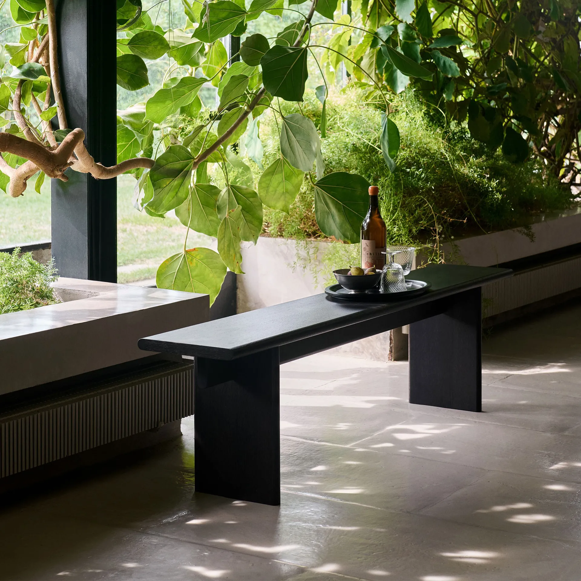 Banco Ita OS5 170 cm, Dark stained oak &Tradition