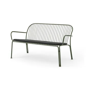 Banco Thorvald SC111 con cojín de asiento - Heritage char, 121,5 cm - &Tradition
