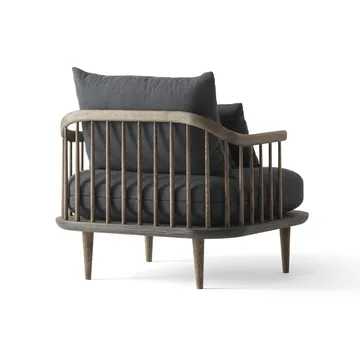 Butaca Fly SC1 - Roble aceitado ahumado + tela gris - &Tradition