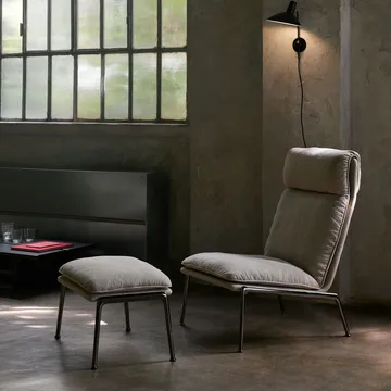Butaca lounge Muno LN16 High back - Dark chrome-Cifrado 0221 - &Tradition