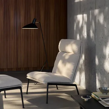 Butaca lounge Muno LN16 High back - Warm black-Cifrado 0221 - &Tradition