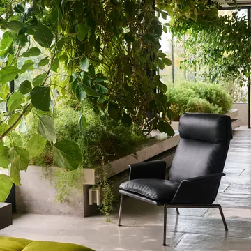 Butaca lounge Muno LN17 High back - Dark chrome-Black - &Tradition