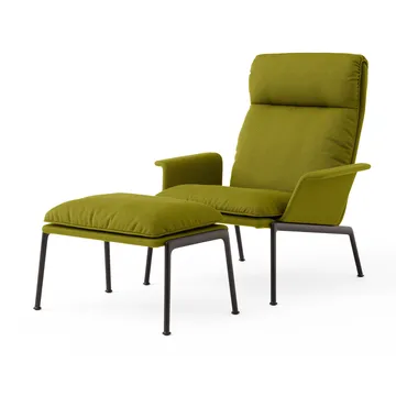 Butaca lounge Muno LN17 High back - Warm black-Vidar 0956 - &Tradition