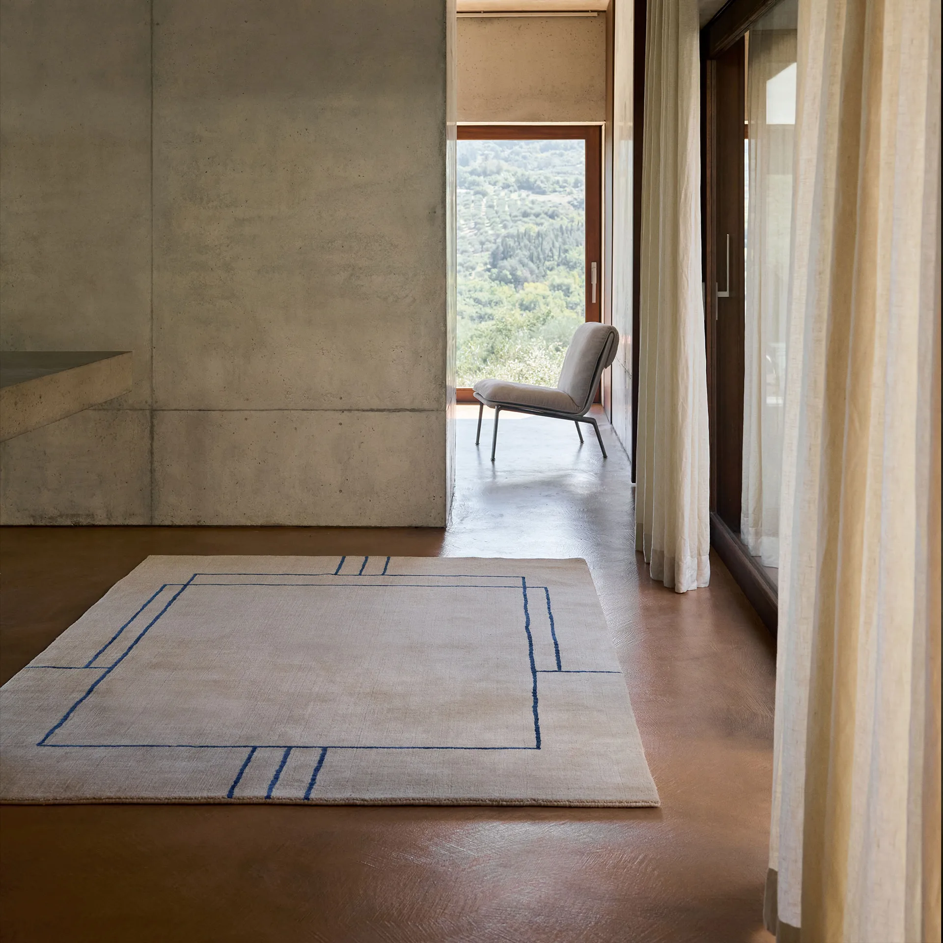 Butaca lounge Muno LN18, Dark chrome-Cifrado 0221 &Tradition