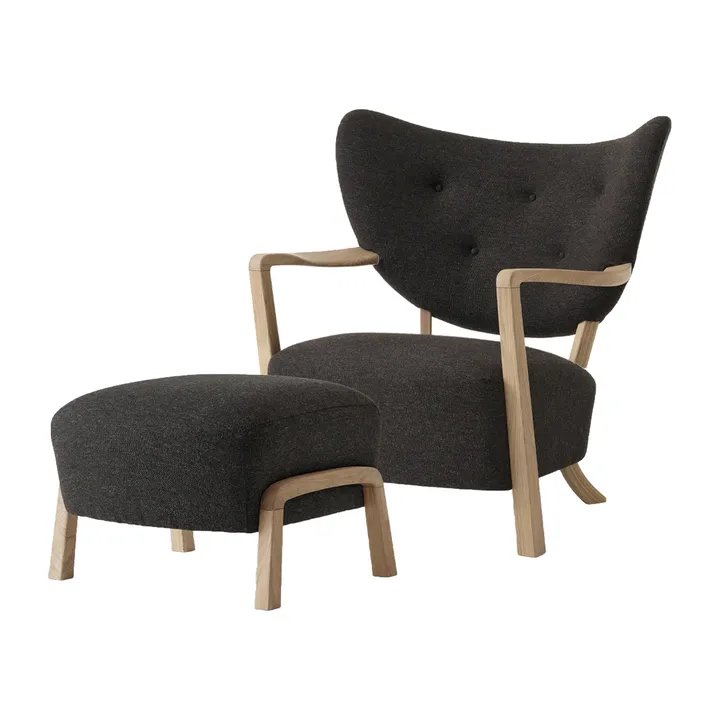 Butaca Lounge Wulff Lounge Chair ATD2 incl. puf ATD3 - roble aceitado-Hallingdal 376 - &Tradition